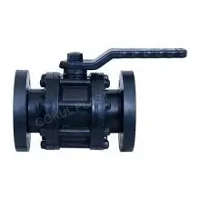 Piece Ball Valve Flange End Black In India
